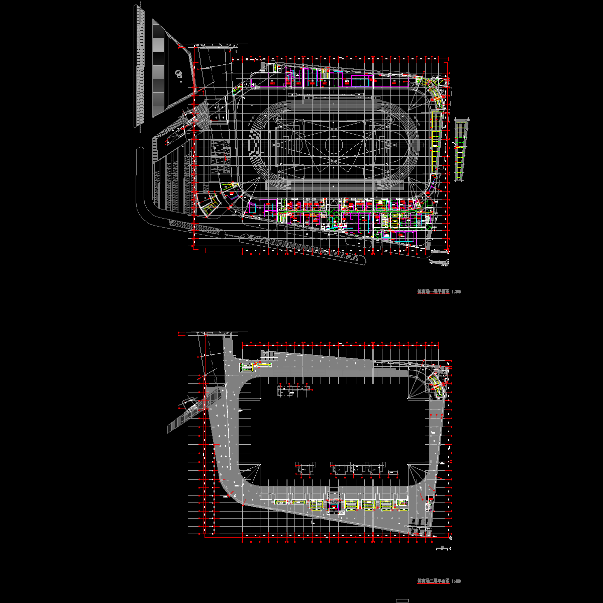 体育场一、二层照明平面图_t3.dwg