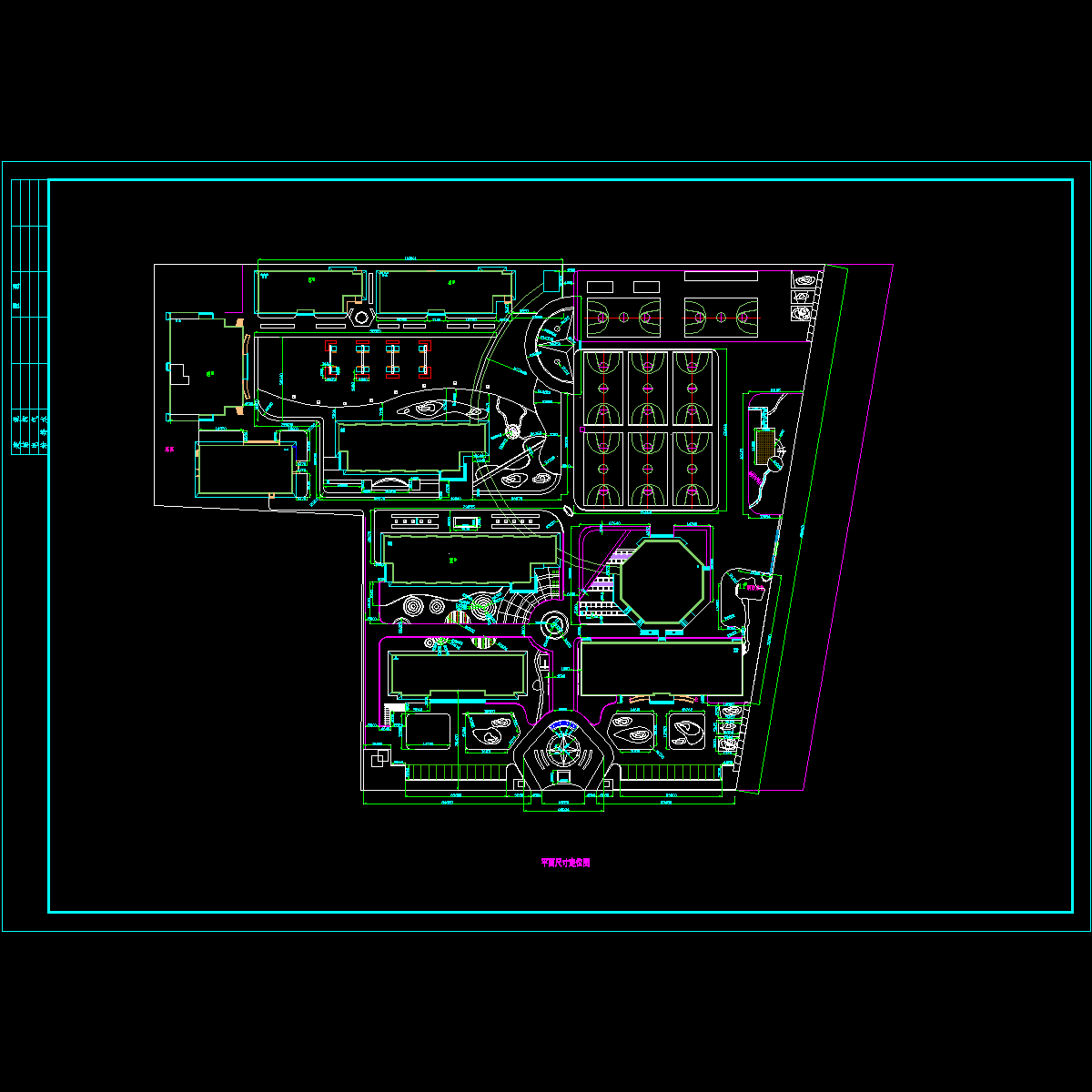 中学景观放线CAD图纸