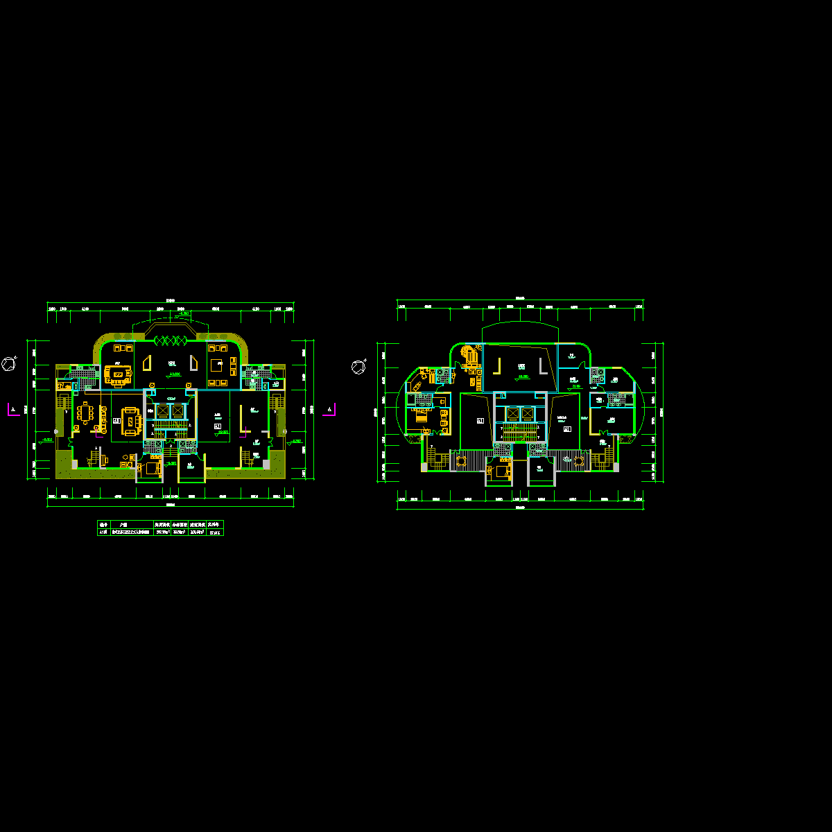 首层两户复式户型（327/327）_CAD