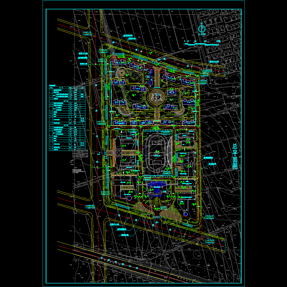 科研基地规划设计总平_CAD