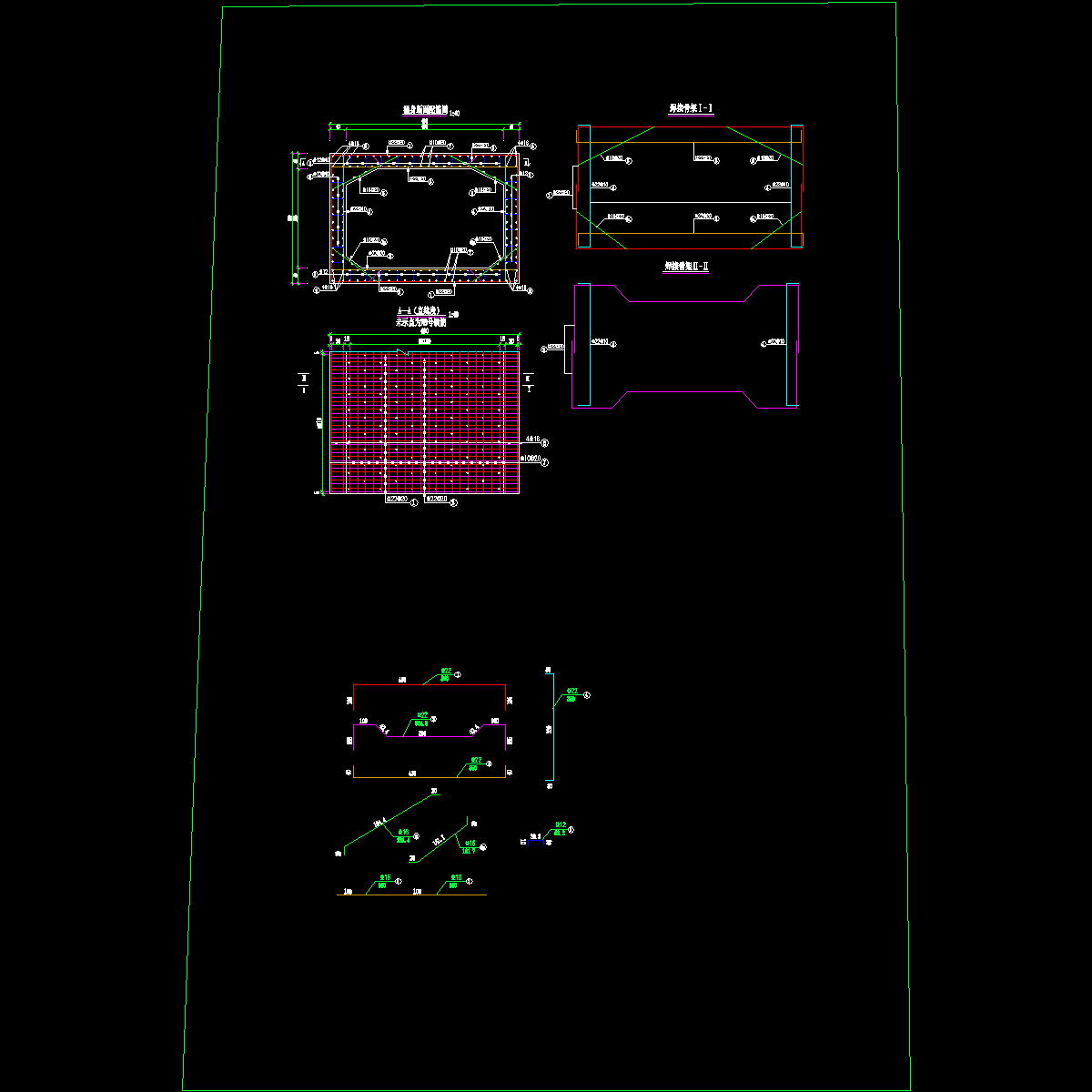 箱涵钢筋构造图21,23,25,27.dwg