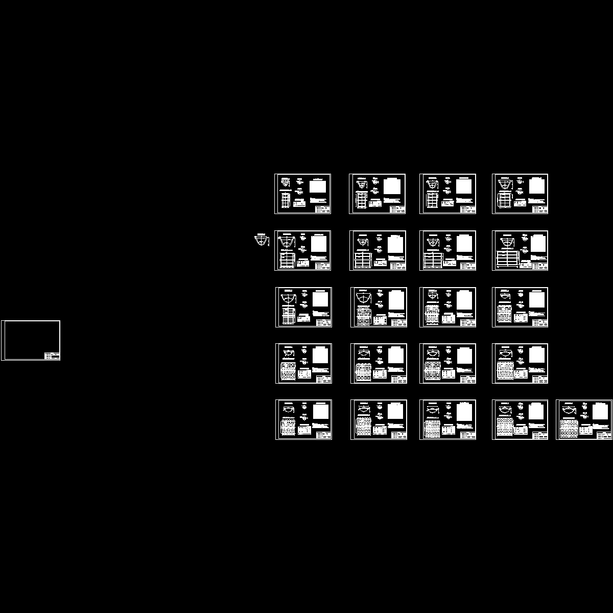 U型渠道断面CAD图纸