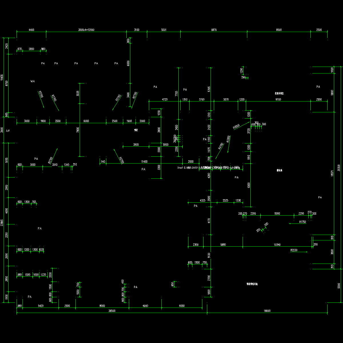 景施 1301 尺寸定位总平面图_t3.dwg