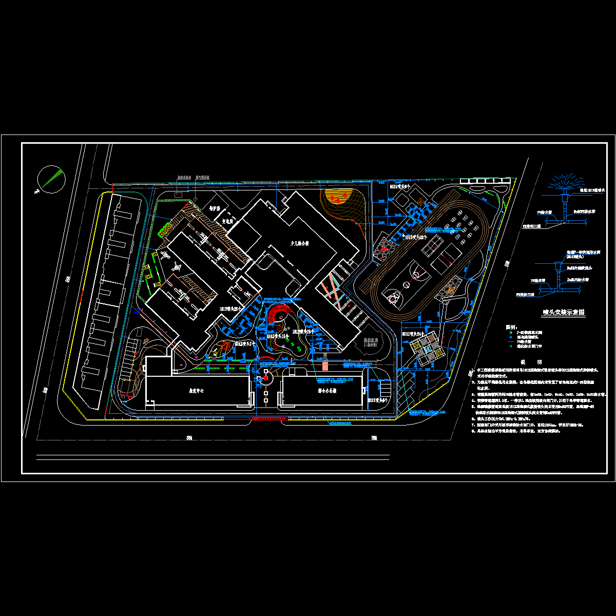 喷灌系统布置平面图.dwg