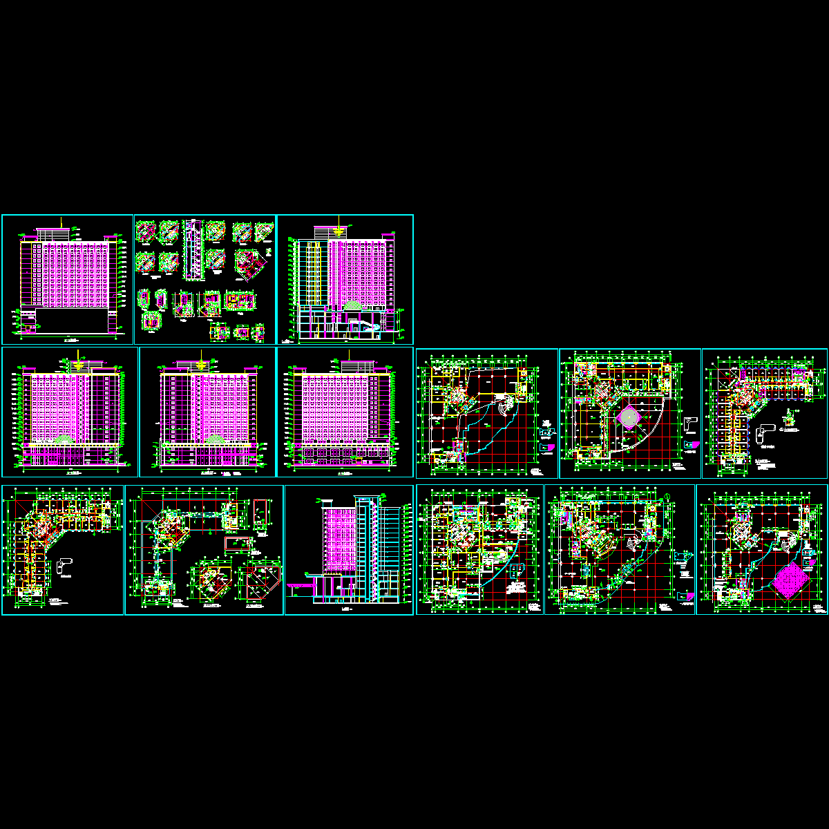 完整的高层酒店建施图.dwg