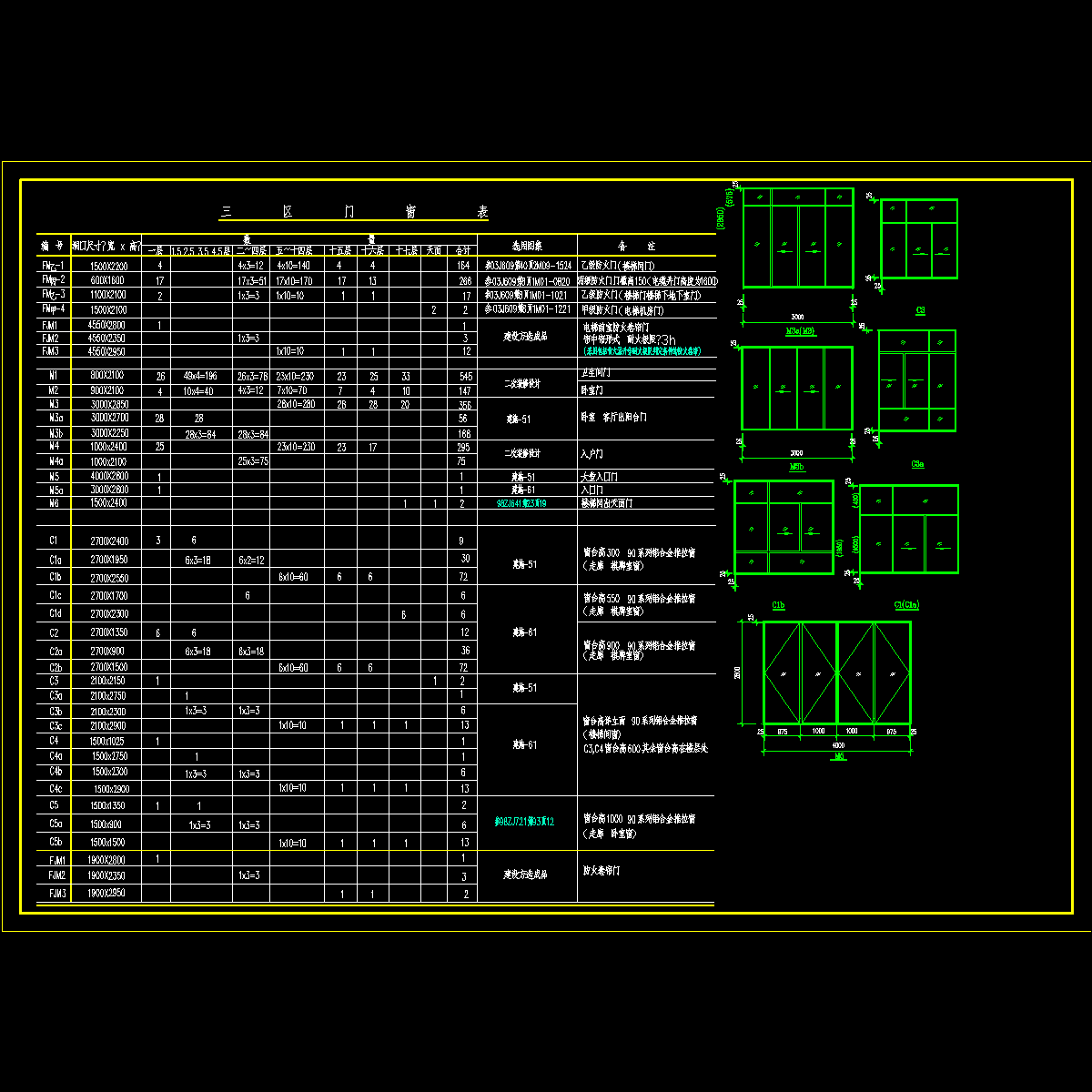 门窗表、门窗详图.dwg