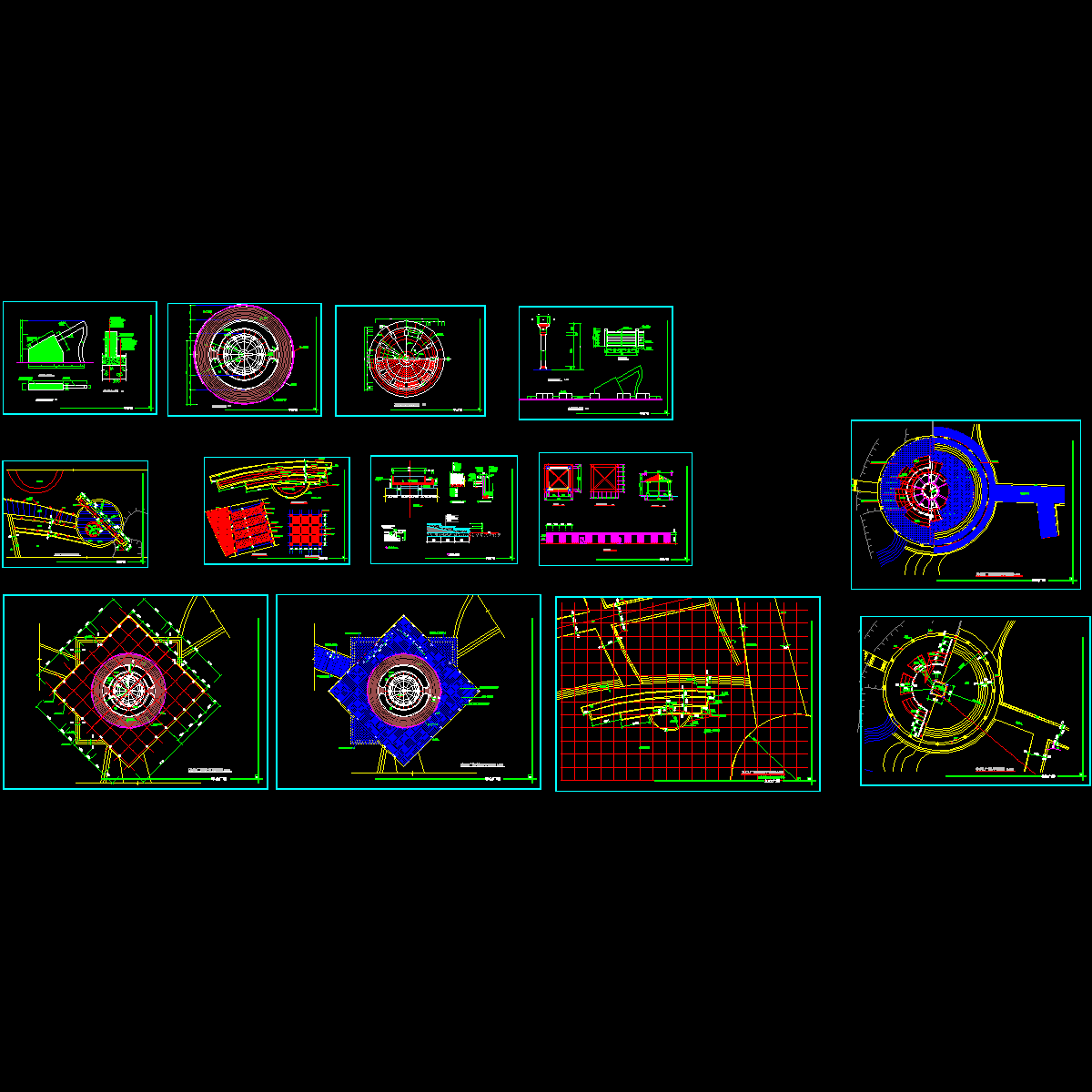 城市休闲广场施工CAD图纸