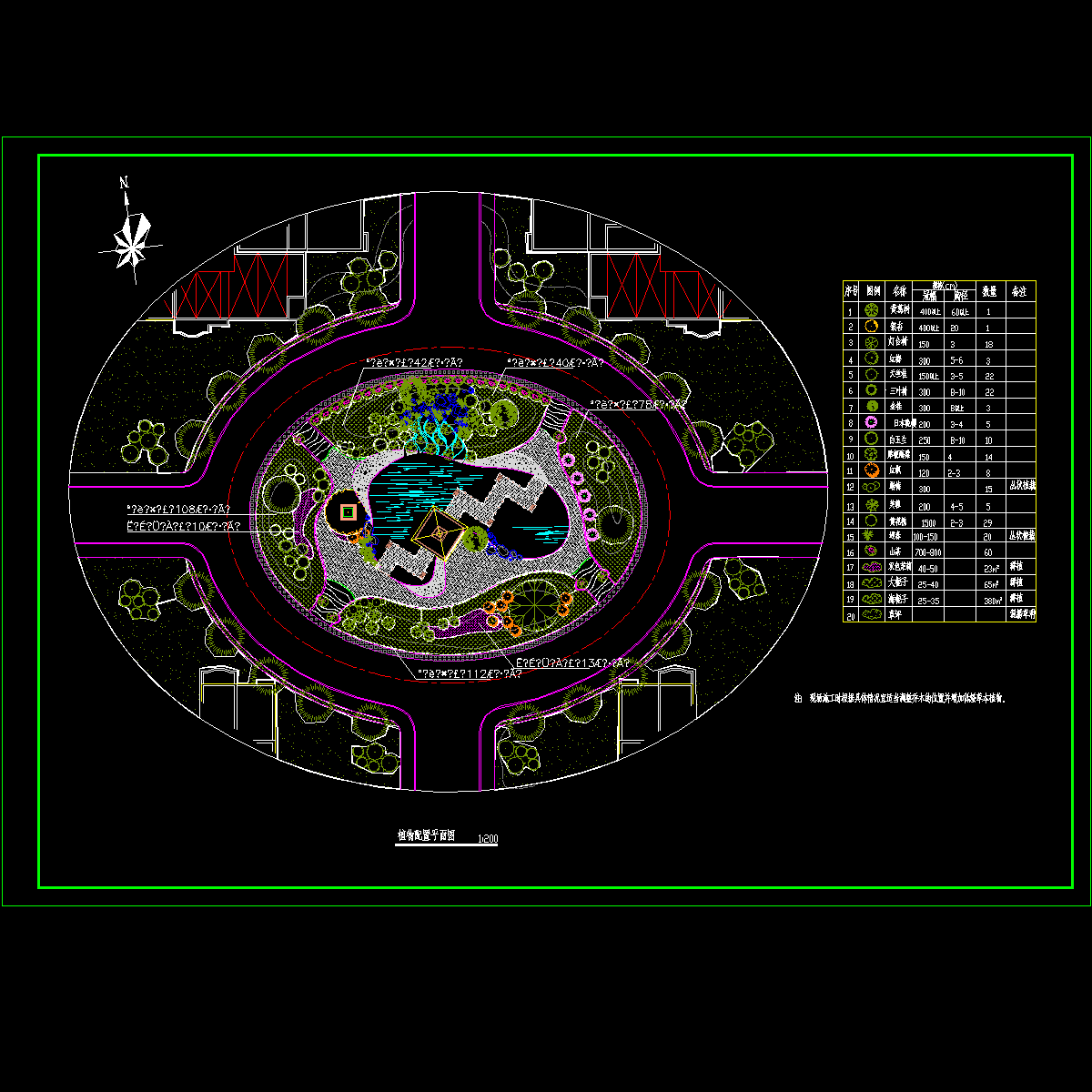 植物配置施工图 - 1
