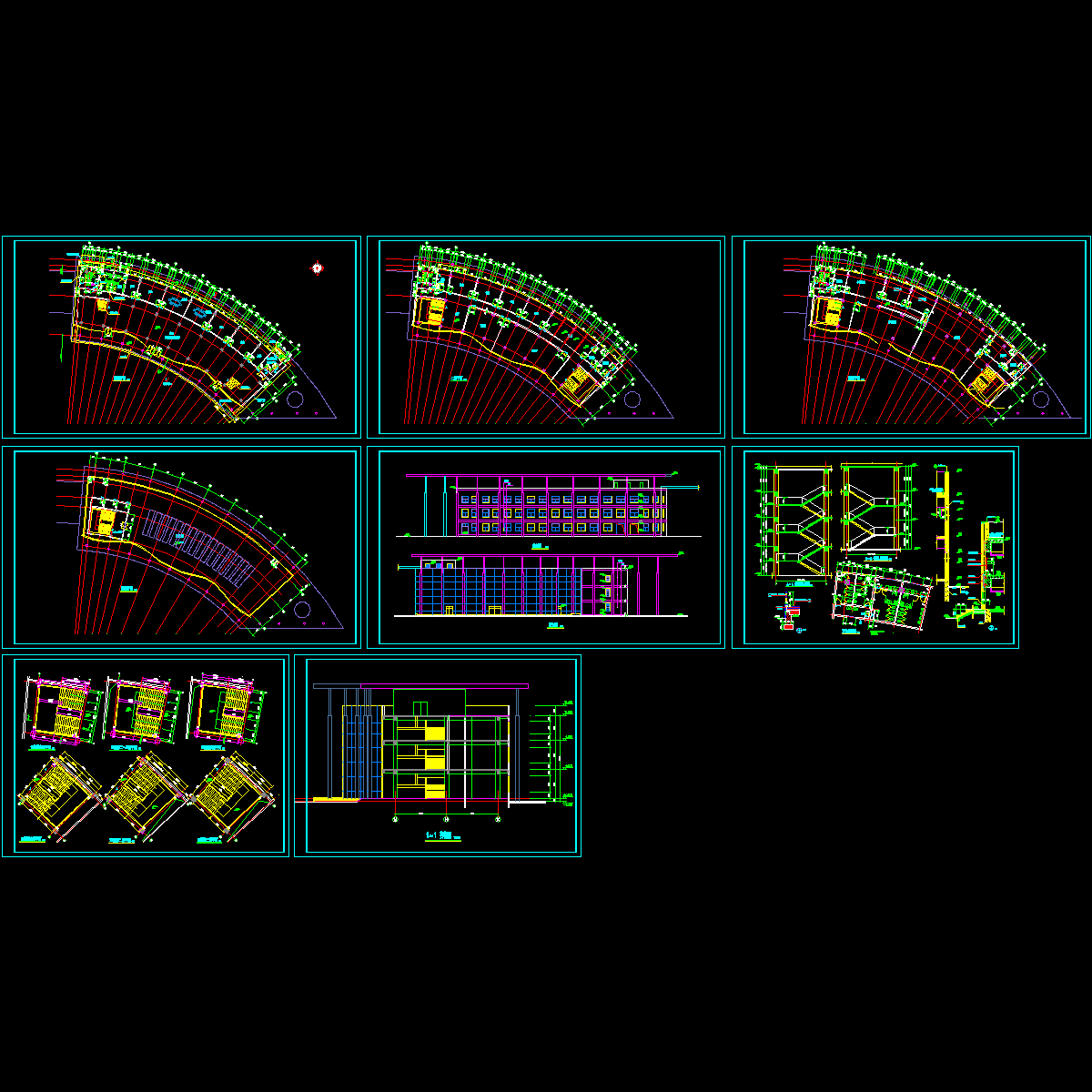 弧形酒店施工图.dwg