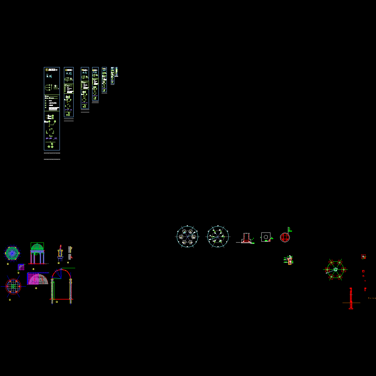 屋顶景观亭结构图.dwg