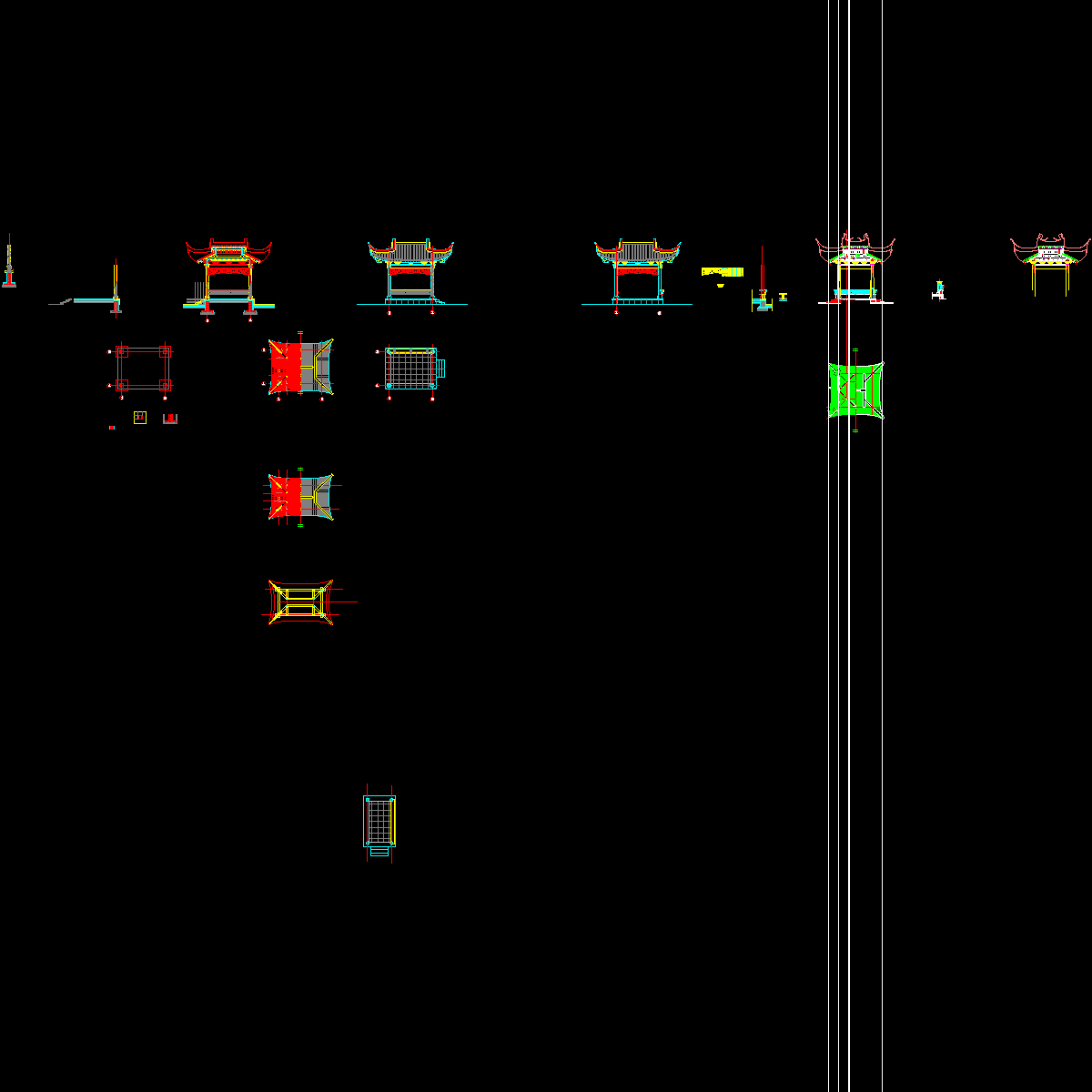 x3-04-07 戏台景观亭详图.dwg