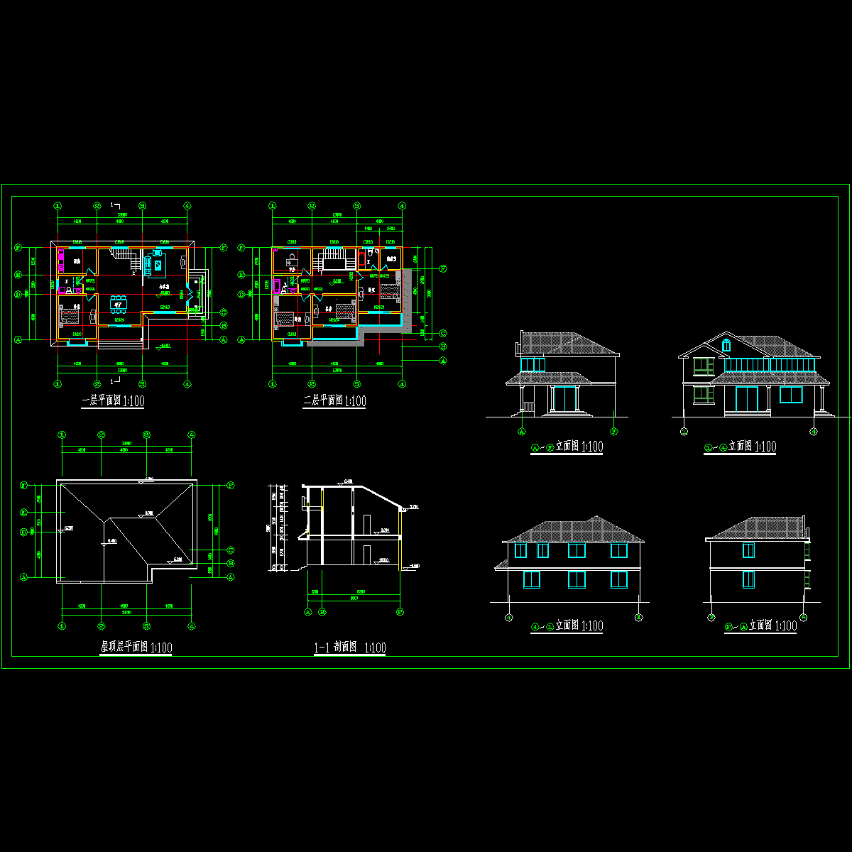 现代别墅平面设计图 - 1
