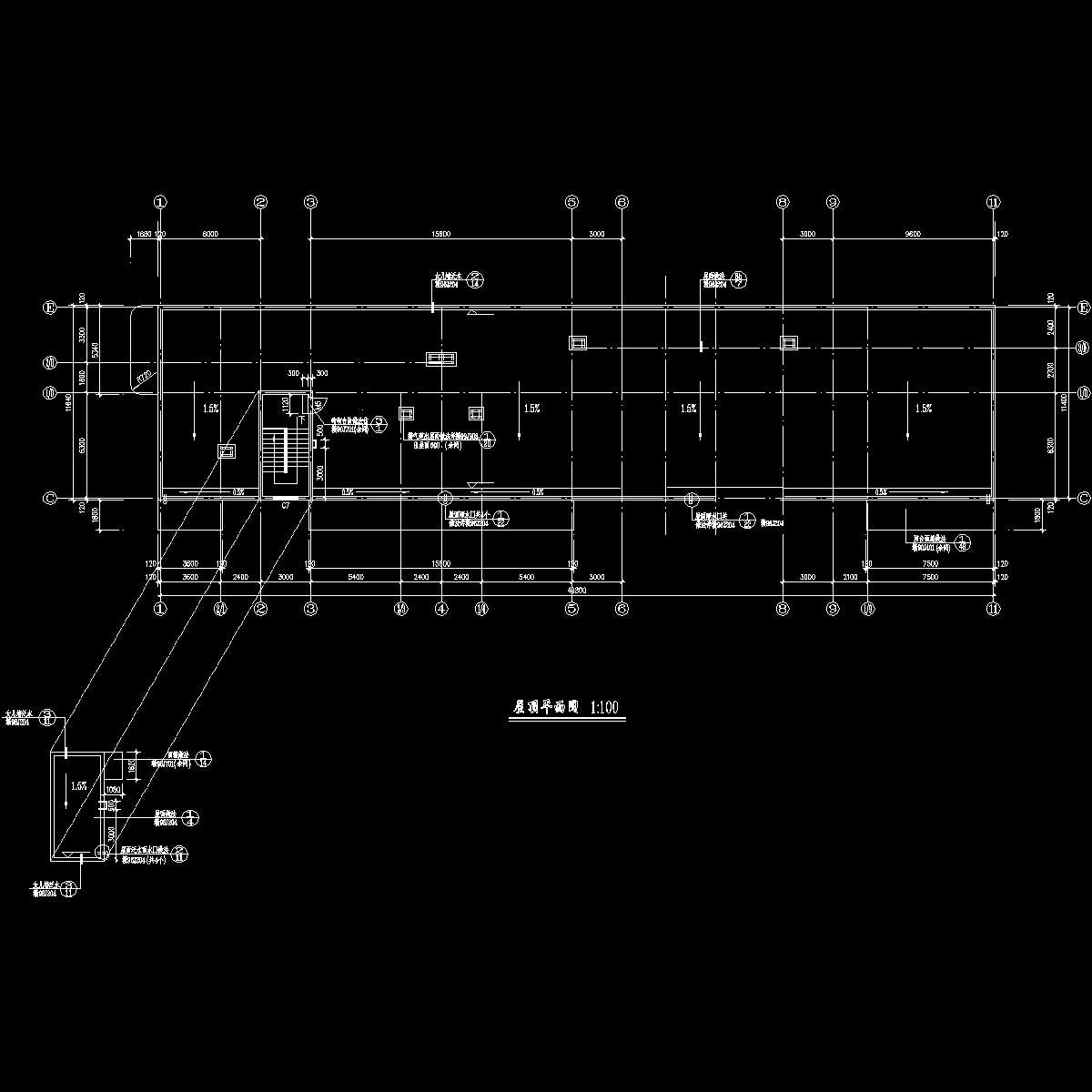 办公楼屋顶平面图.dwg