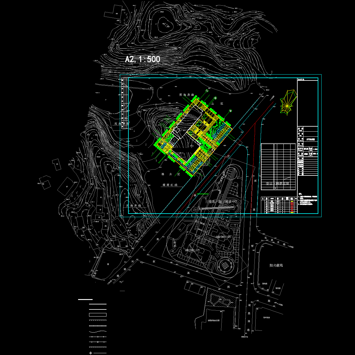 华蓥市政务中心总平面图.dwg