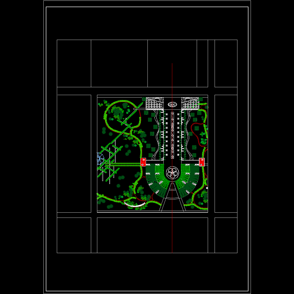 政府门前广场规划_CAD