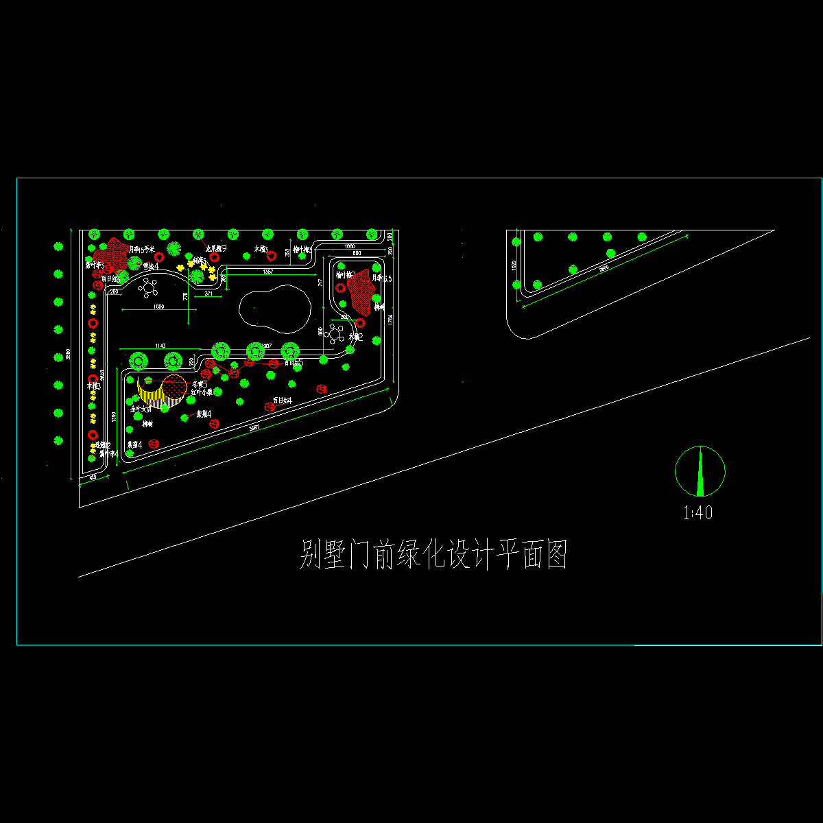 别墅门前绿化.dwg