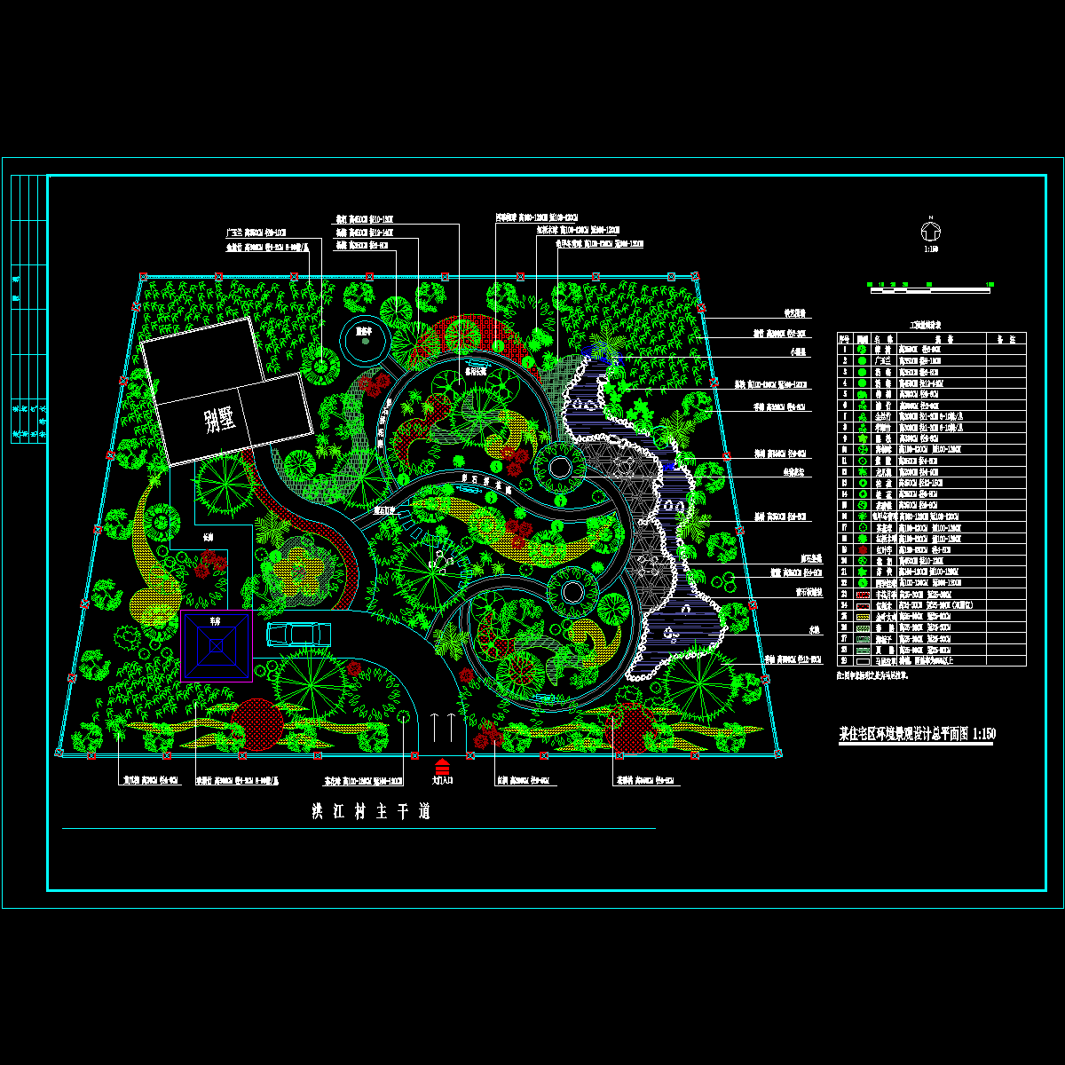 别墅绿化配置图.dwg