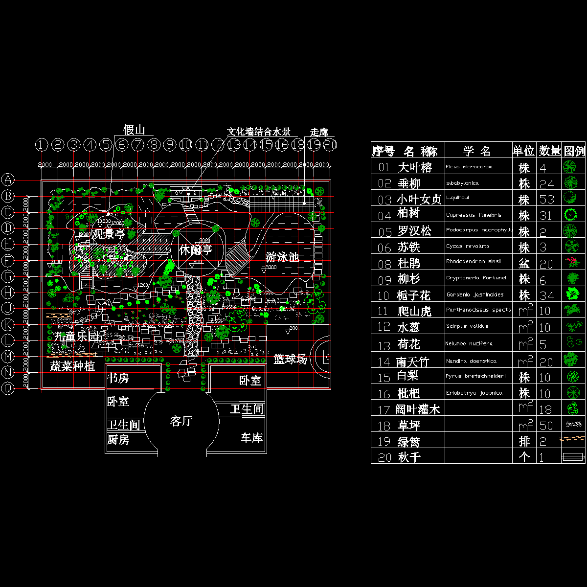 私家花园平面图.dwg