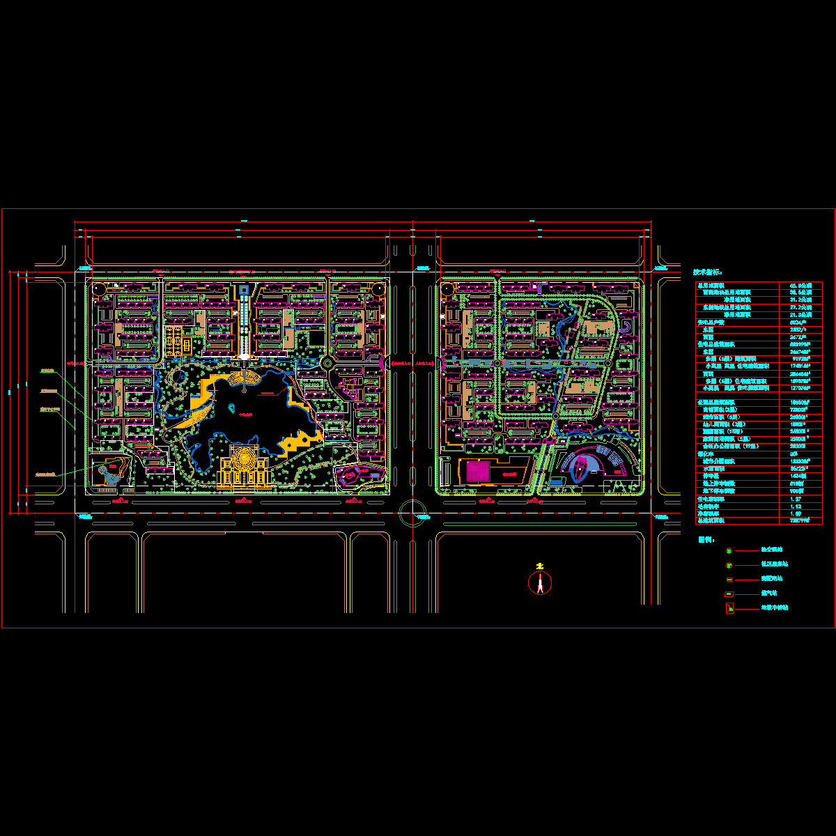 800亩小区总体规划_CAD