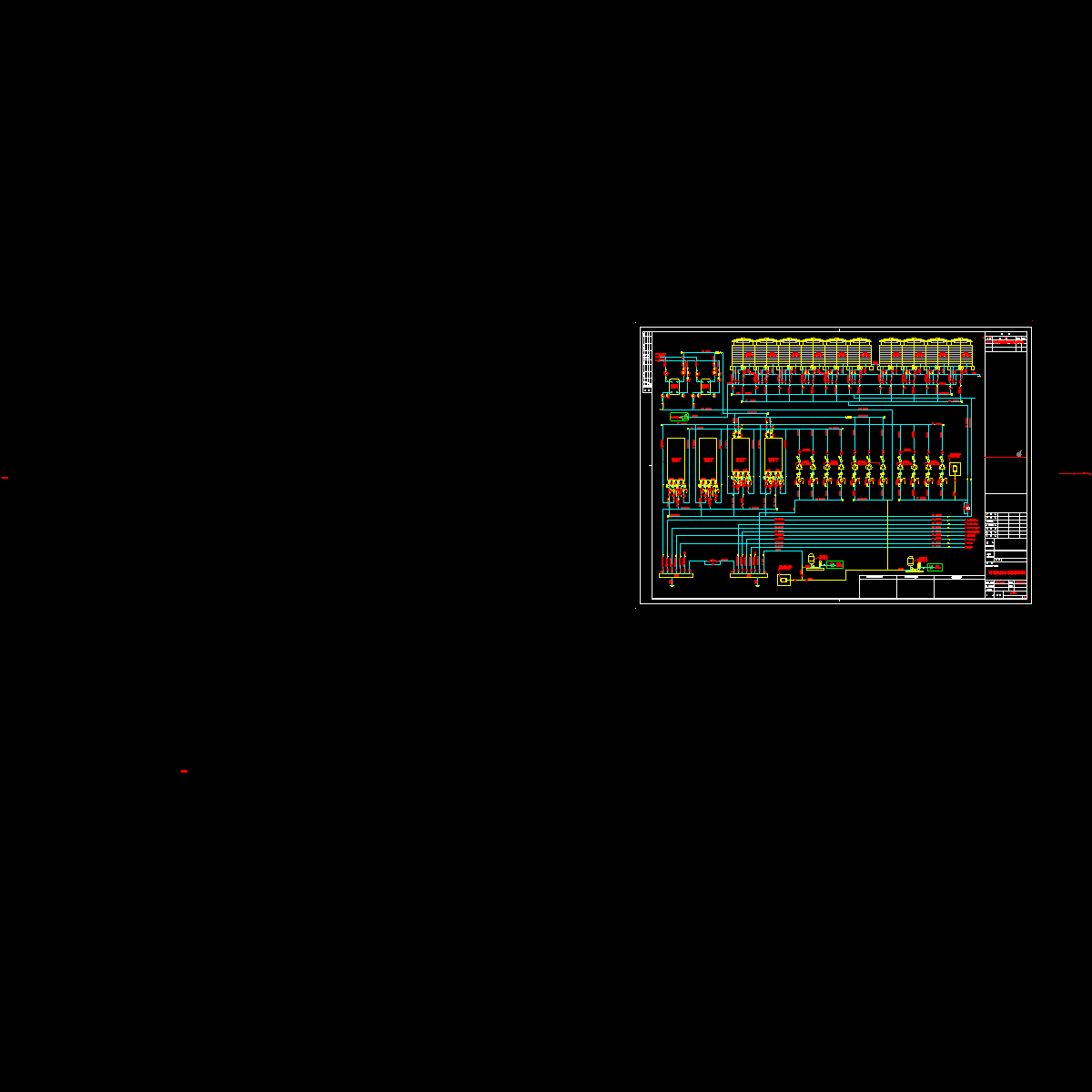 酒店冷冻机房水系统CAD图纸