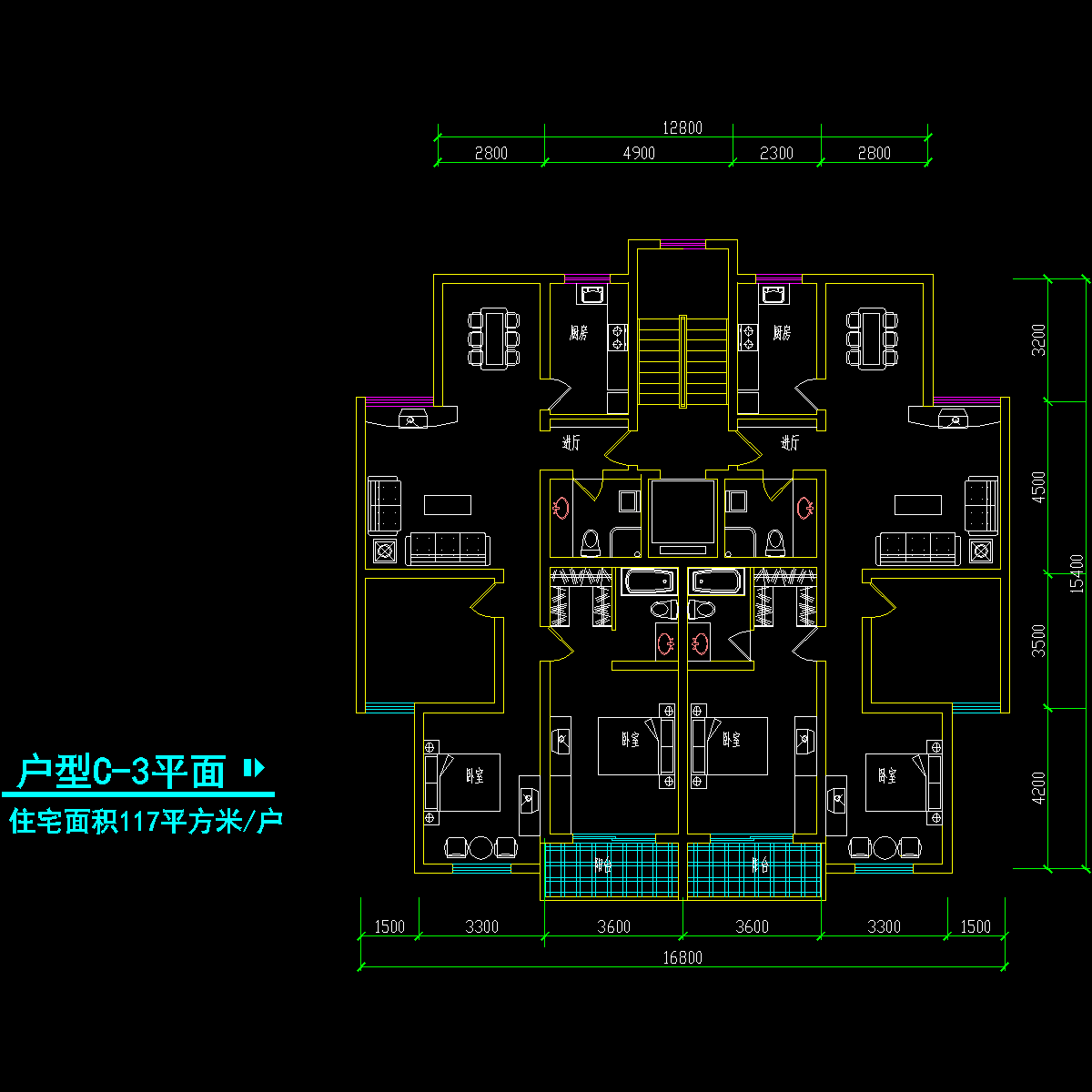 板式高层户型 - 1