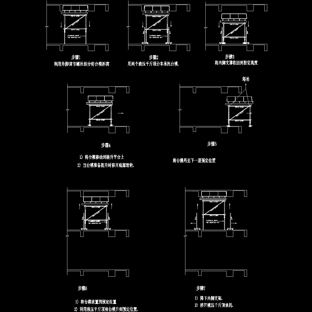 台模使用流程图纸2cad