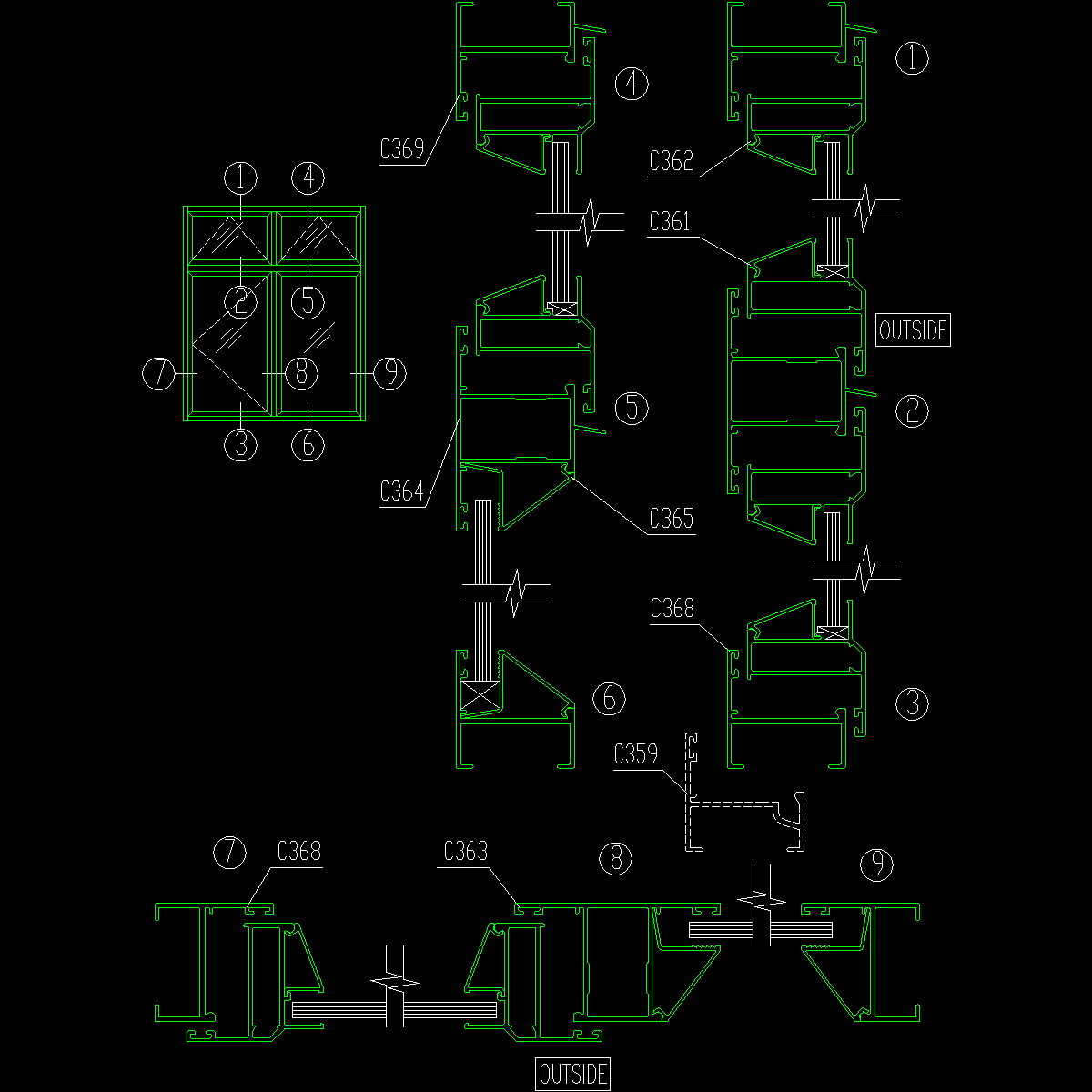 004-38系列平开窗结构图3.dwg