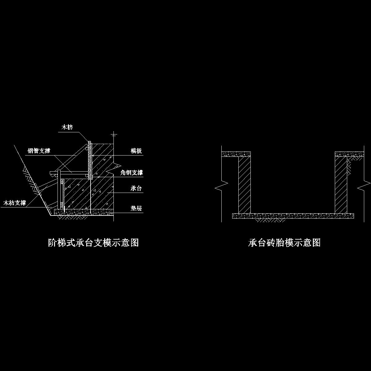 承台支模示意图纸cad