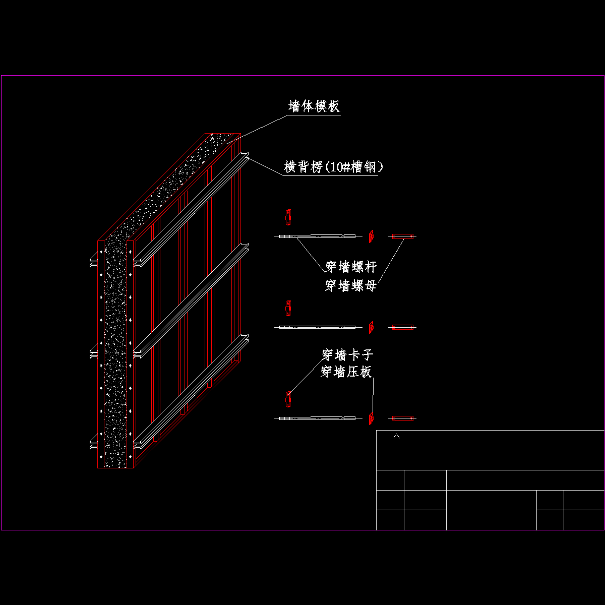 住宅大模板支模示意图纸2（86系列拼装式全钢大模板）