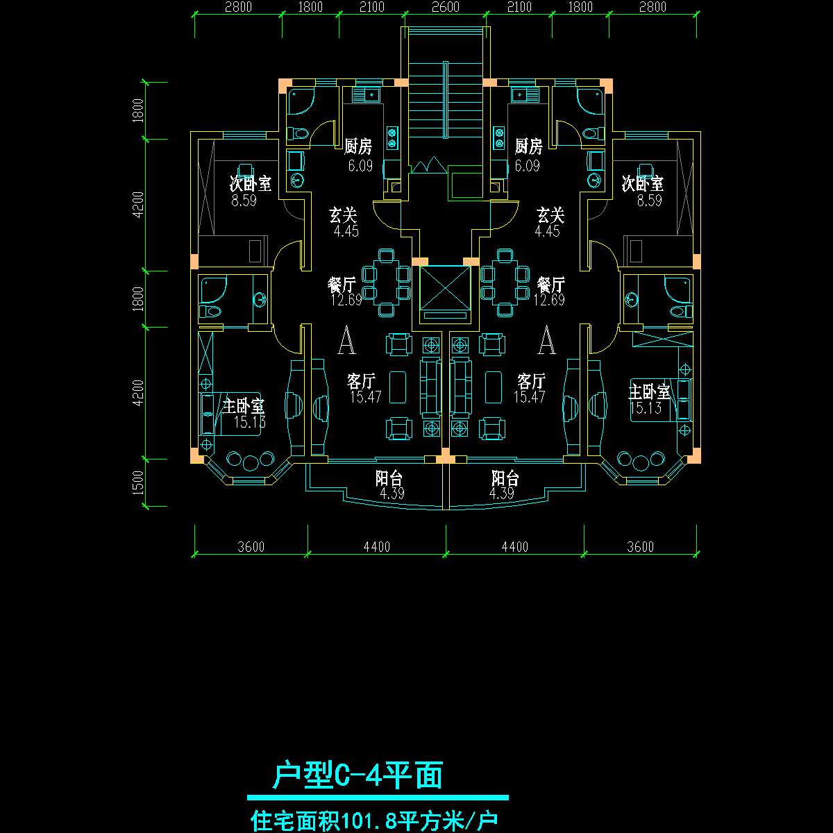 板式高层户型 - 1