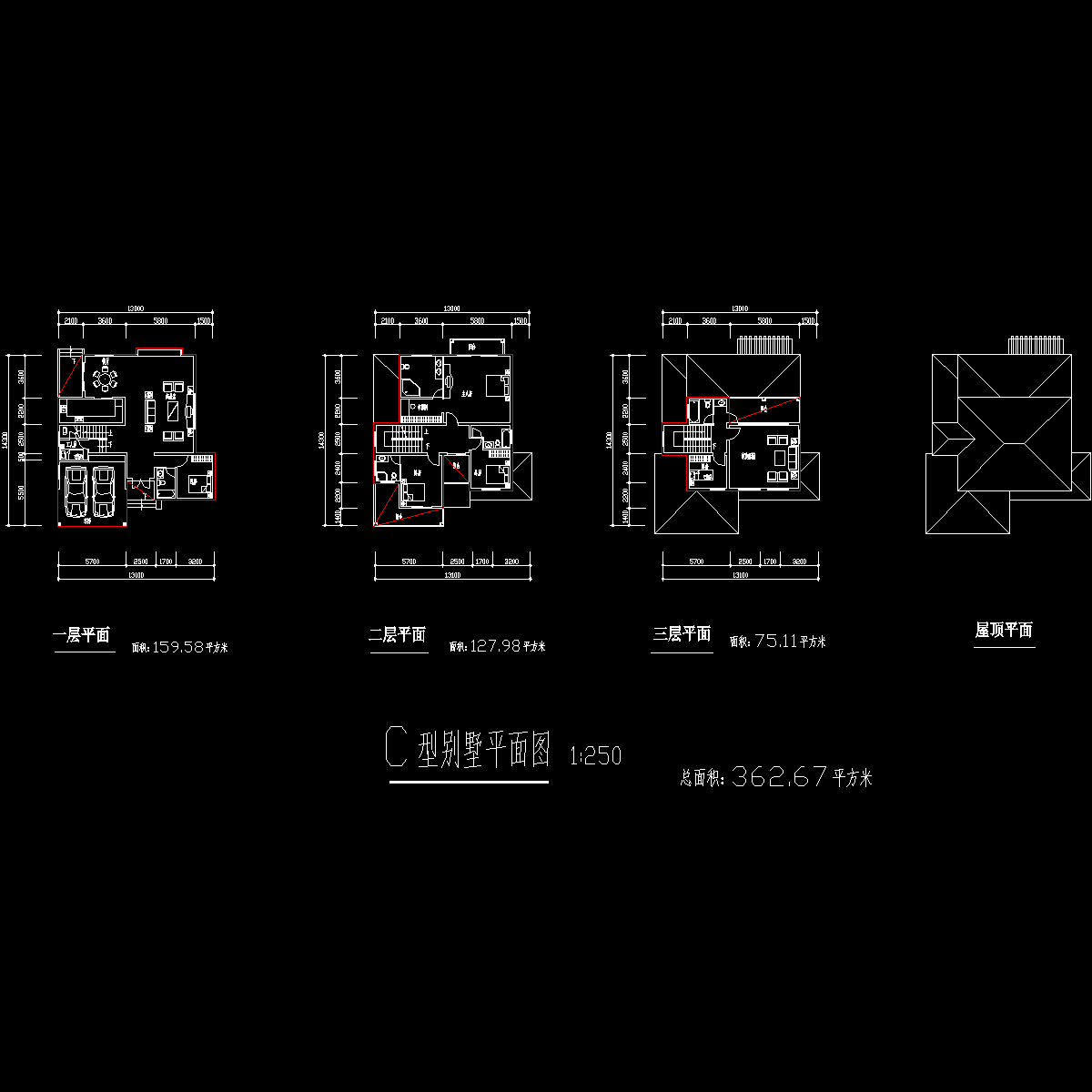 别墅户型图纸 - 1