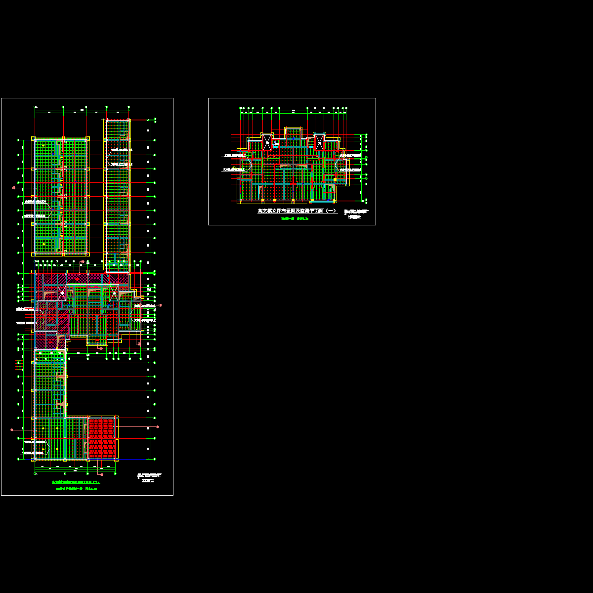 高支模立杆布置图及监测平面图.dwg