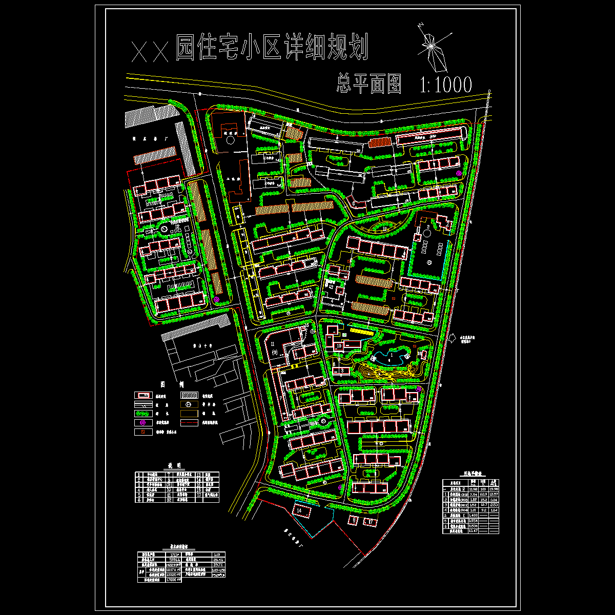 住宅小区规划图纸 - 1