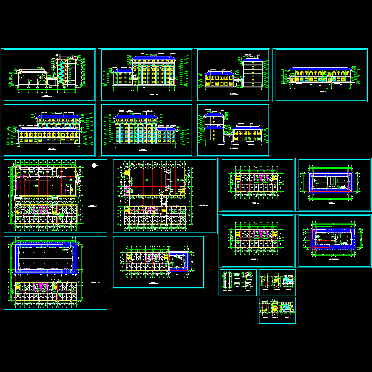 学校宿舍楼建筑施工图.dwg