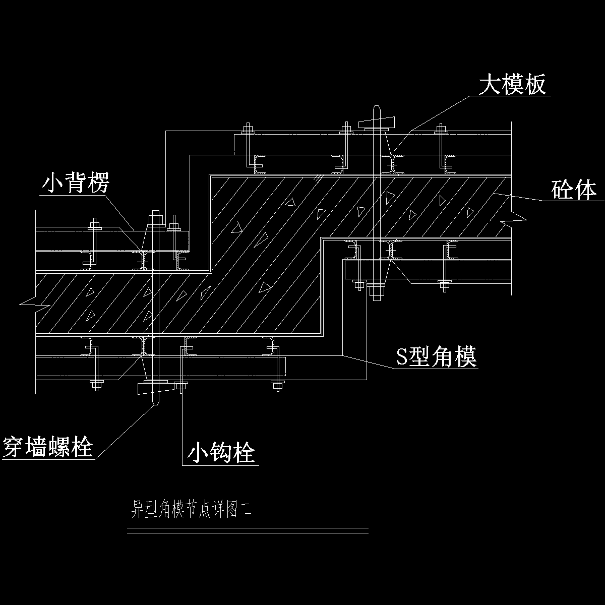 国内住宅项目异型角模节点详图纸二cad