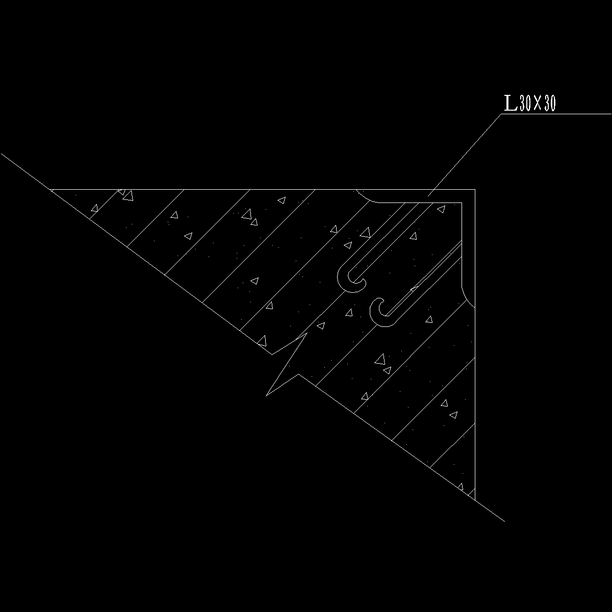 楼梯踏步护角保护示意图纸cad