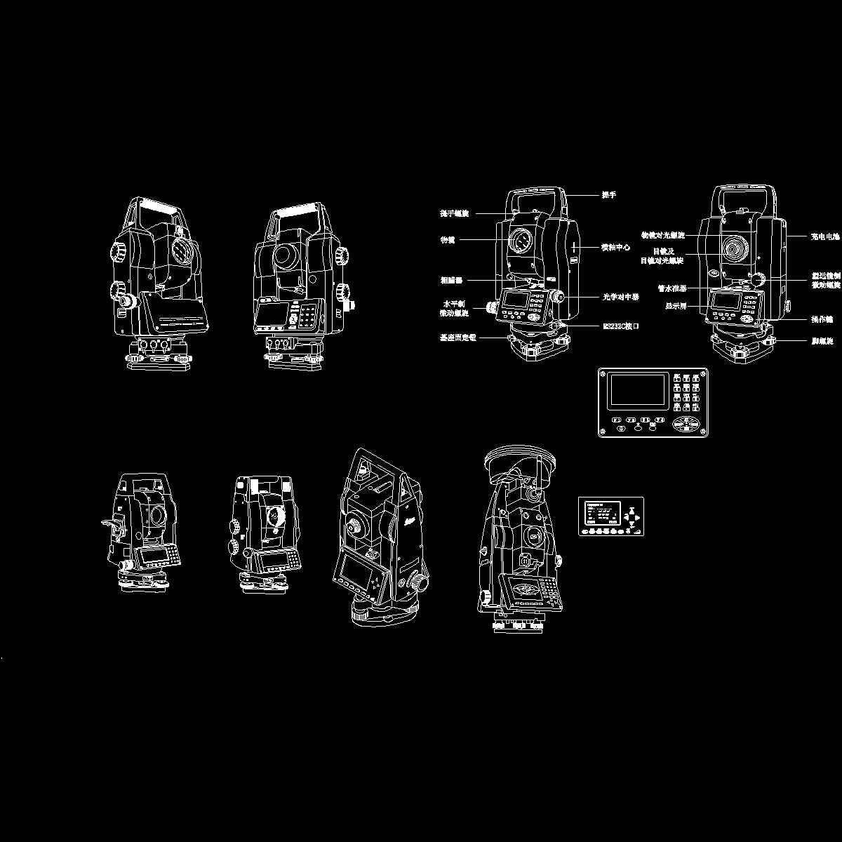 全站仪三维示意图纸（CAD）