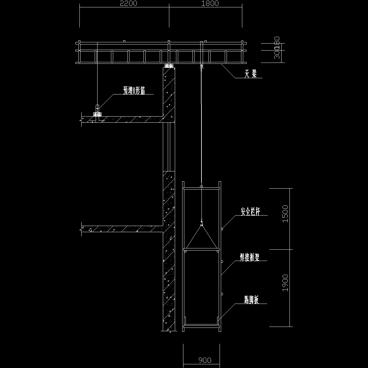 3.10.17剪力墙结构外装修吊篮装配图.dwg