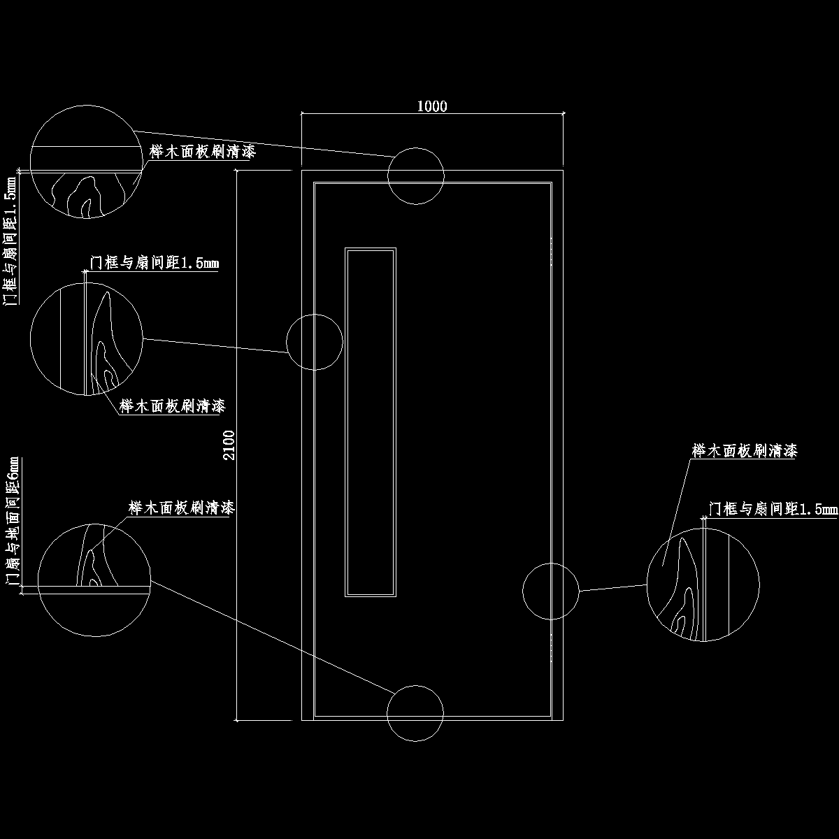 工程木门安装构造详图纸cad
