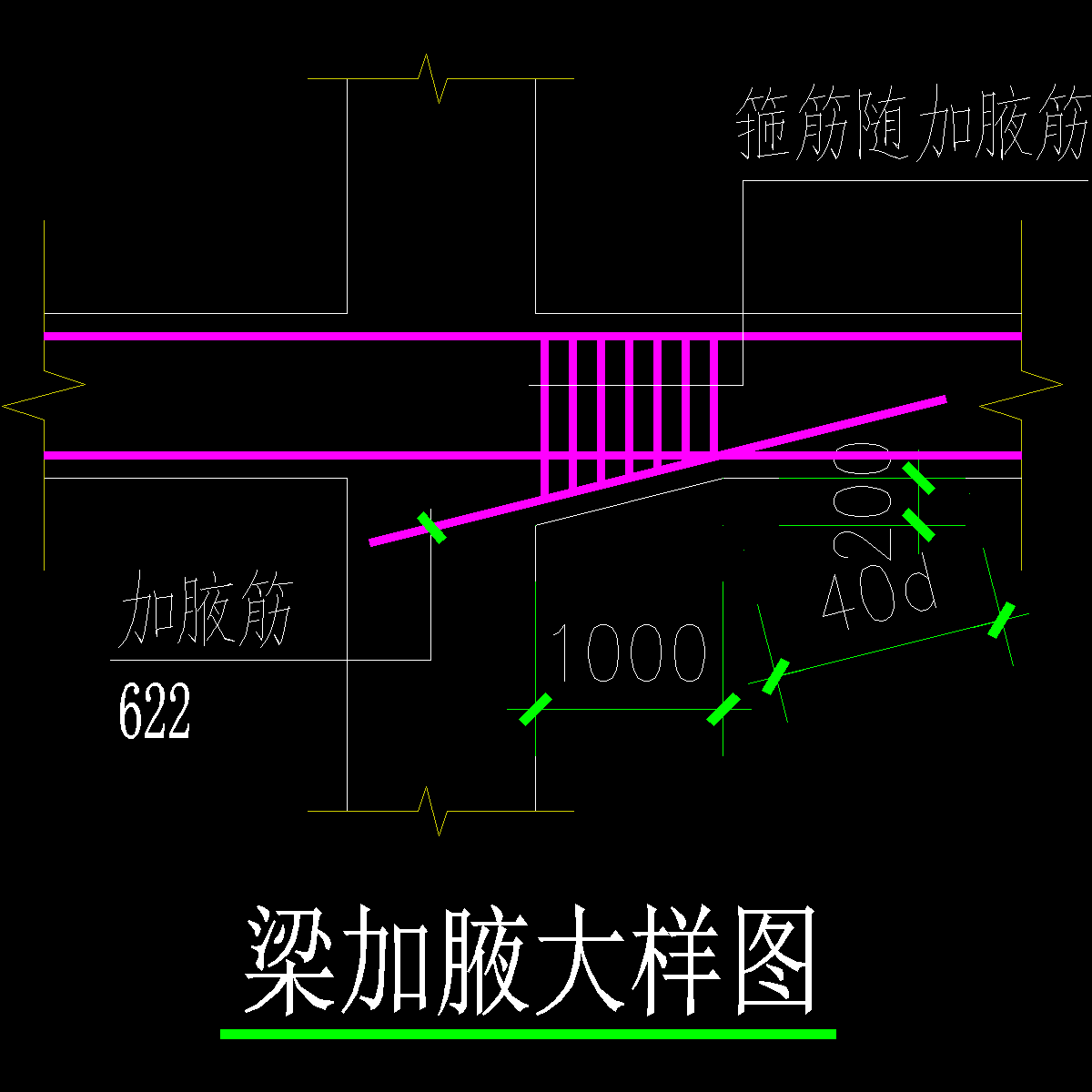 梁加腋节点构造CAD详图纸