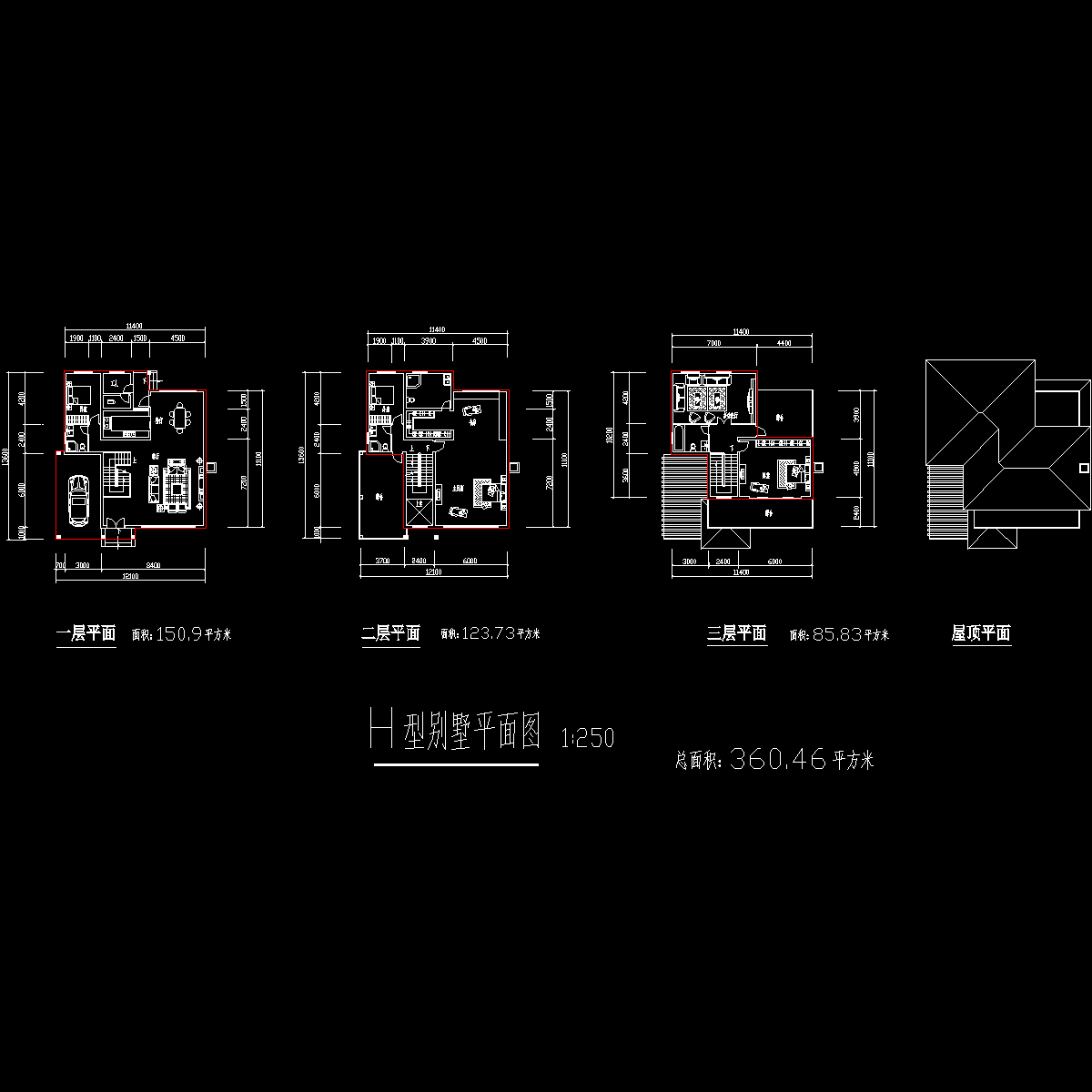 别墅户型图纸 - 1