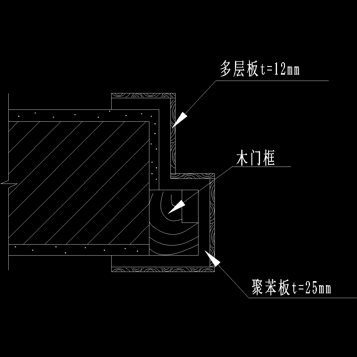 木门框成品保护示意图纸cad