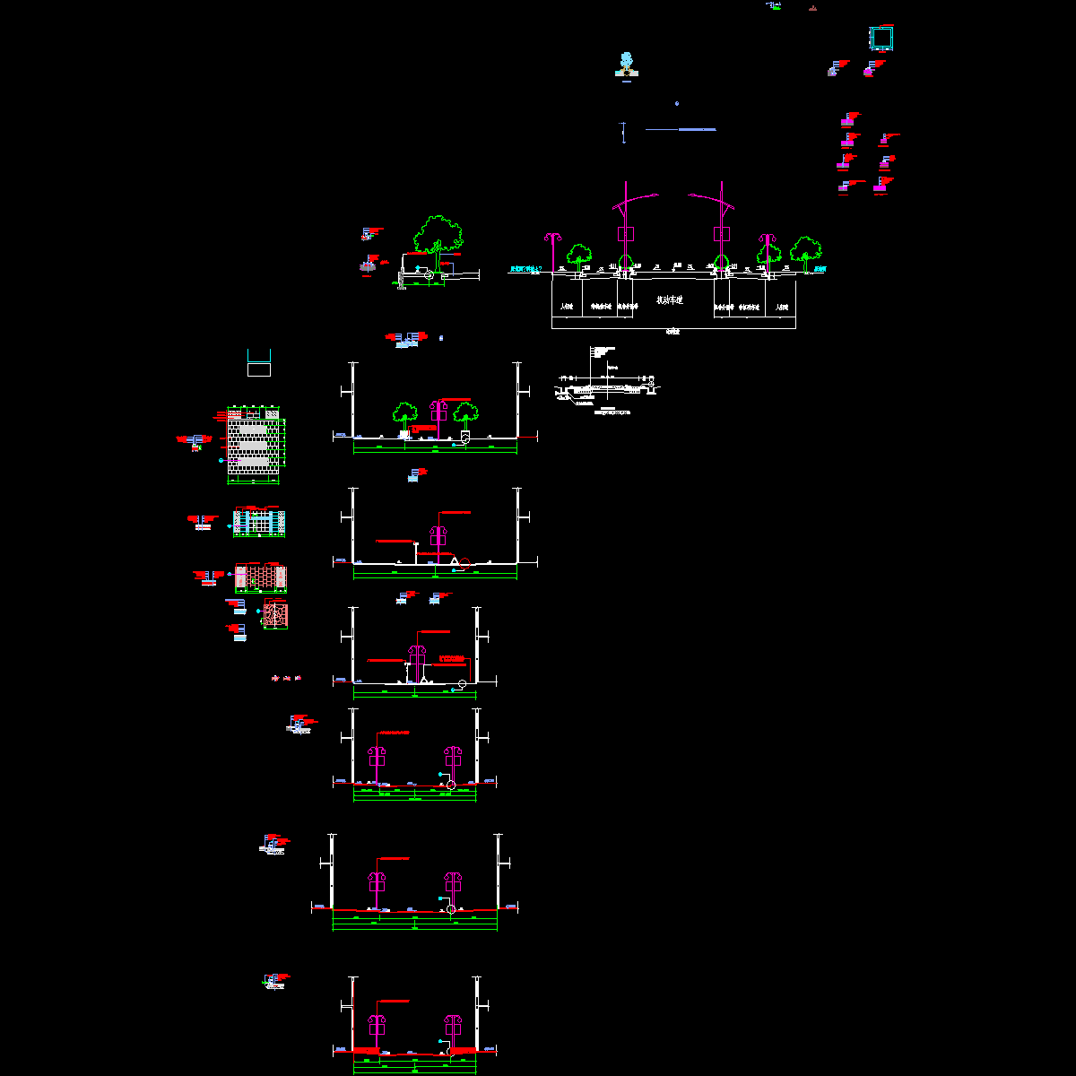 a2-la22-la27道路剖面及铺装剖面.dwg