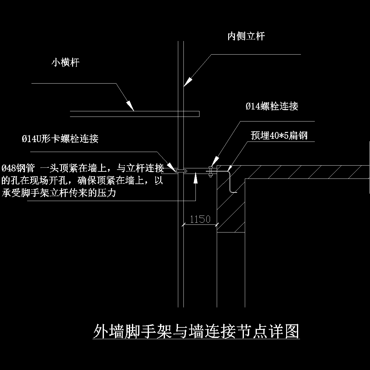 外墙脚手架与墙连接节点详图.dwg