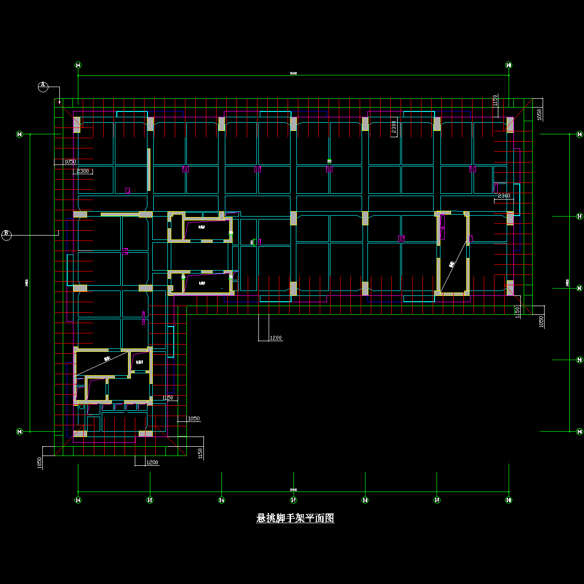 悬挑脚手架平面图.dwg