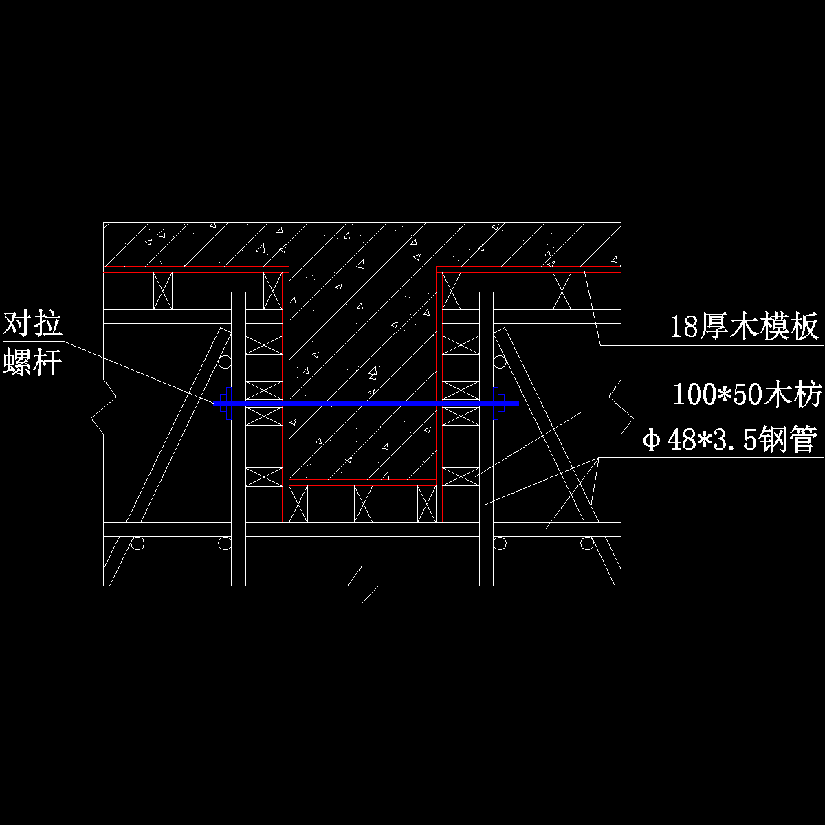 梁支模示意图纸cad