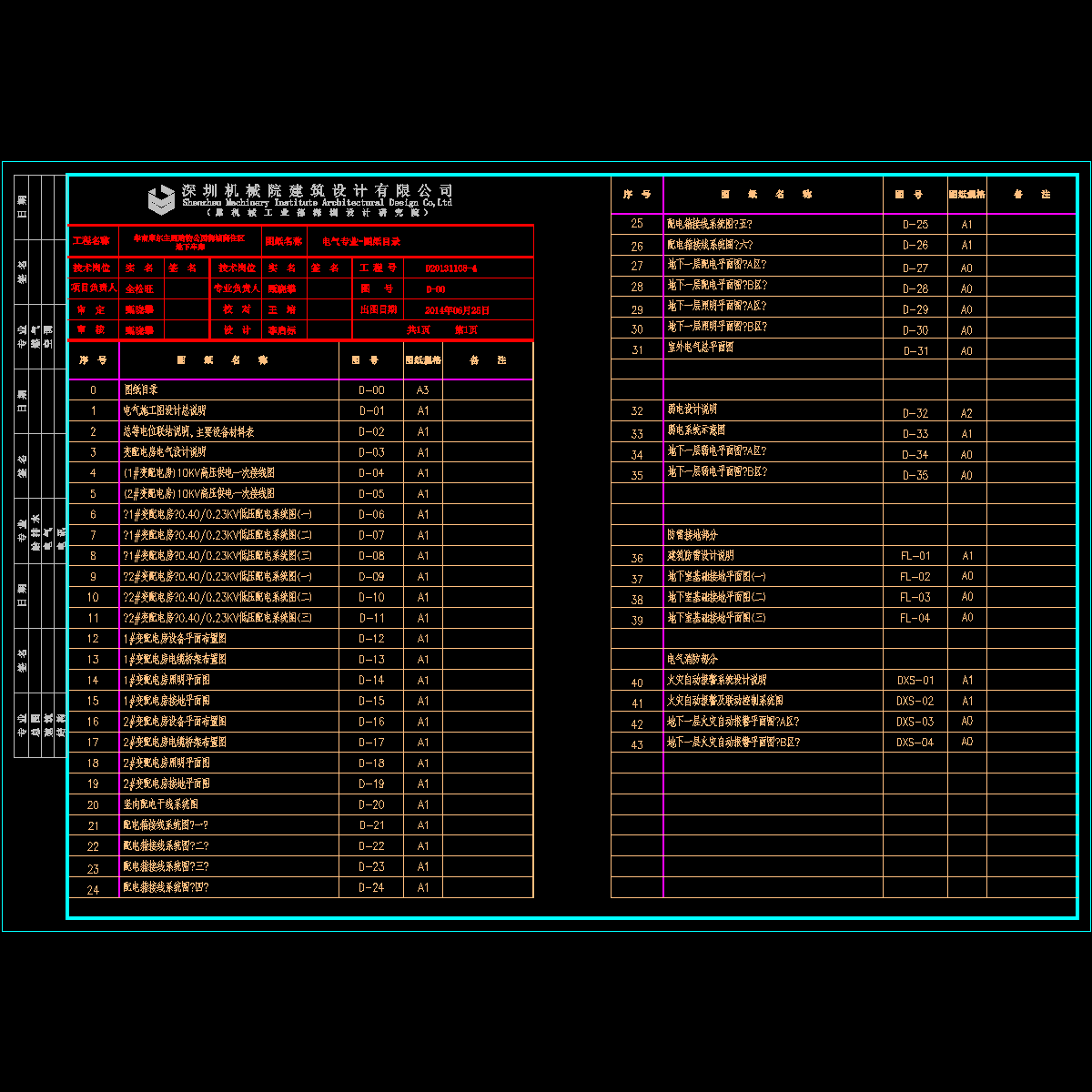 yc  目录.dwg