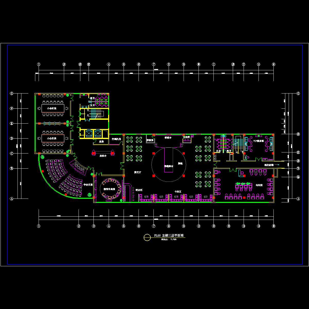 主楼三层平面图.dwg