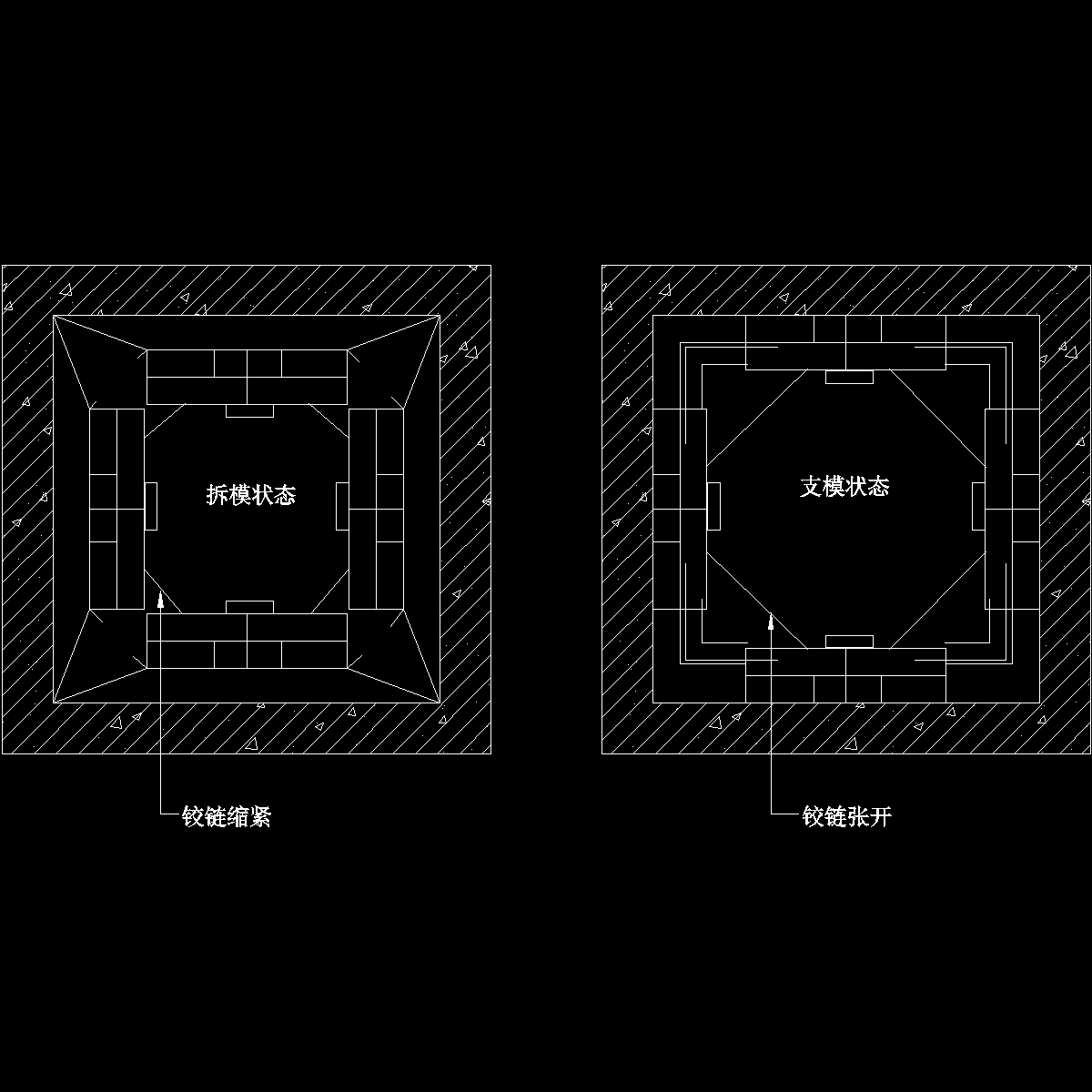 电梯采用定型筒模示意图纸cad