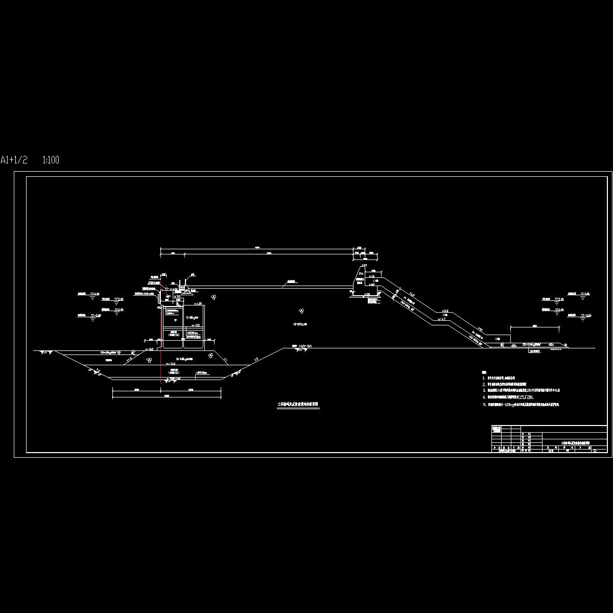 cs04工作船码头及防波堤断面结构图.dwg